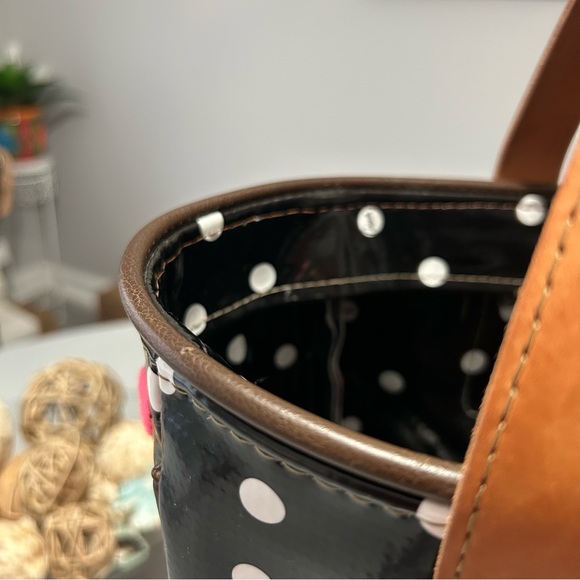 Consuela Black Polka Dot/Pink Valentina Tote - Picture 10 of 16